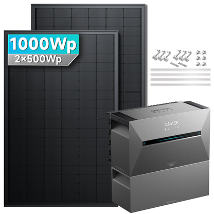 Anker SOLIX Solarbank 3 E2700 Pro Balkonkraftwerk Speicher mit 500Wp Solarmodul Basic-Set