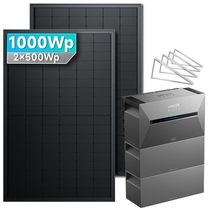 Anker SOLIX Solarbank 3 E2700 Pro Balkonkraftwerk Speicher mit 500Wp Solarmodul Basic-Set
