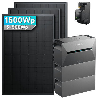 Anker SOLIX Solarbank 3 E2700 Pro mit 500Wp SolarMars Bifaziales Solarmodul Set