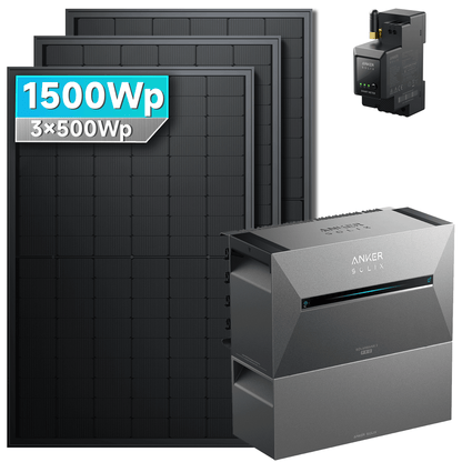 Anker SOLIX Solarbank 3 E2700 Pro mit 500Wp SolarMars Bifaziales Solarmodul Set