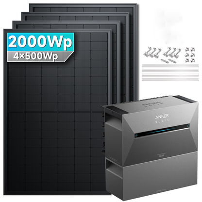 Anker SOLIX Solarbank 3 E2700 Pro Balkonkraftwerk Speicher mit 500Wp Solarmodul Basic-Set
