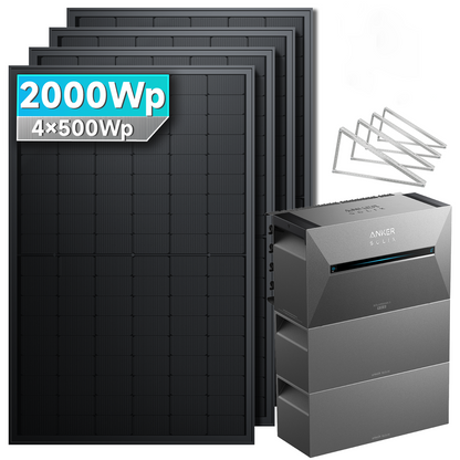Anker SOLIX Solarbank 3 E2700 Pro Balkonkraftwerk Speicher mit 500Wp Solarmodul Basic-Set