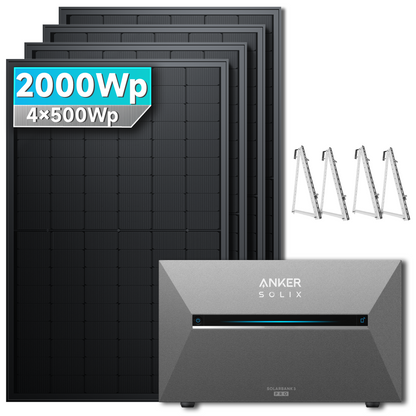 Anker SOLIX Solarbank 3 E2700 Pro Balkonkraftwerk Speicher mit 500Wp Solarmodul Basic-Set