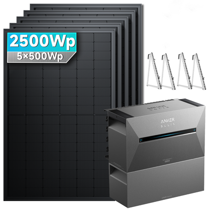 Anker SOLIX Solarbank 3 E2700 Pro Balkonkraftwerk Speicher mit 500Wp Solarmodul Basic-Set