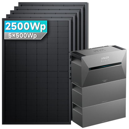 Anker SOLIX Solarbank 3 E2700 Pro Balkonkraftwerk Speicher mit 500Wp Solarmodul Basic-Set