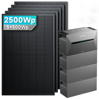 Anker SOLIX Solarbank 3 E2700 Pro Balkonkraftwerk Speicher mit 500Wp Solarmodul Basic-Set