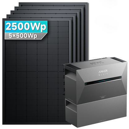 Anker SOLIX Solarbank 3 E2700 Pro Balkonkraftwerk Speicher mit 500Wp Solarmodul Basic-Set