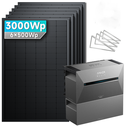 Anker SOLIX Solarbank 3 E2700 Pro Balkonkraftwerk Speicher mit 500Wp Solarmodul Basic-Set