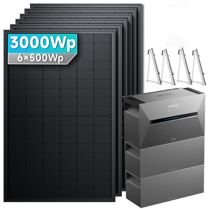 Anker SOLIX Solarbank 3 E2700 Pro Balkonkraftwerk Speicher mit 500Wp Solarmodul Basic-Set