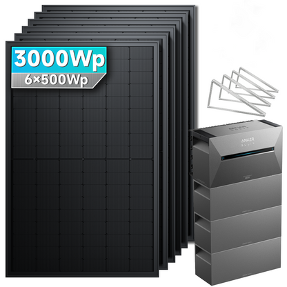 Anker SOLIX Solarbank 3 E2700 Pro Balkonkraftwerk Speicher mit 500Wp Solarmodul Basic-Set