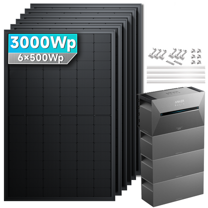 Anker SOLIX Solarbank 3 E2700 Pro Balkonkraftwerk Speicher mit 500Wp Solarmodul Basic-Set