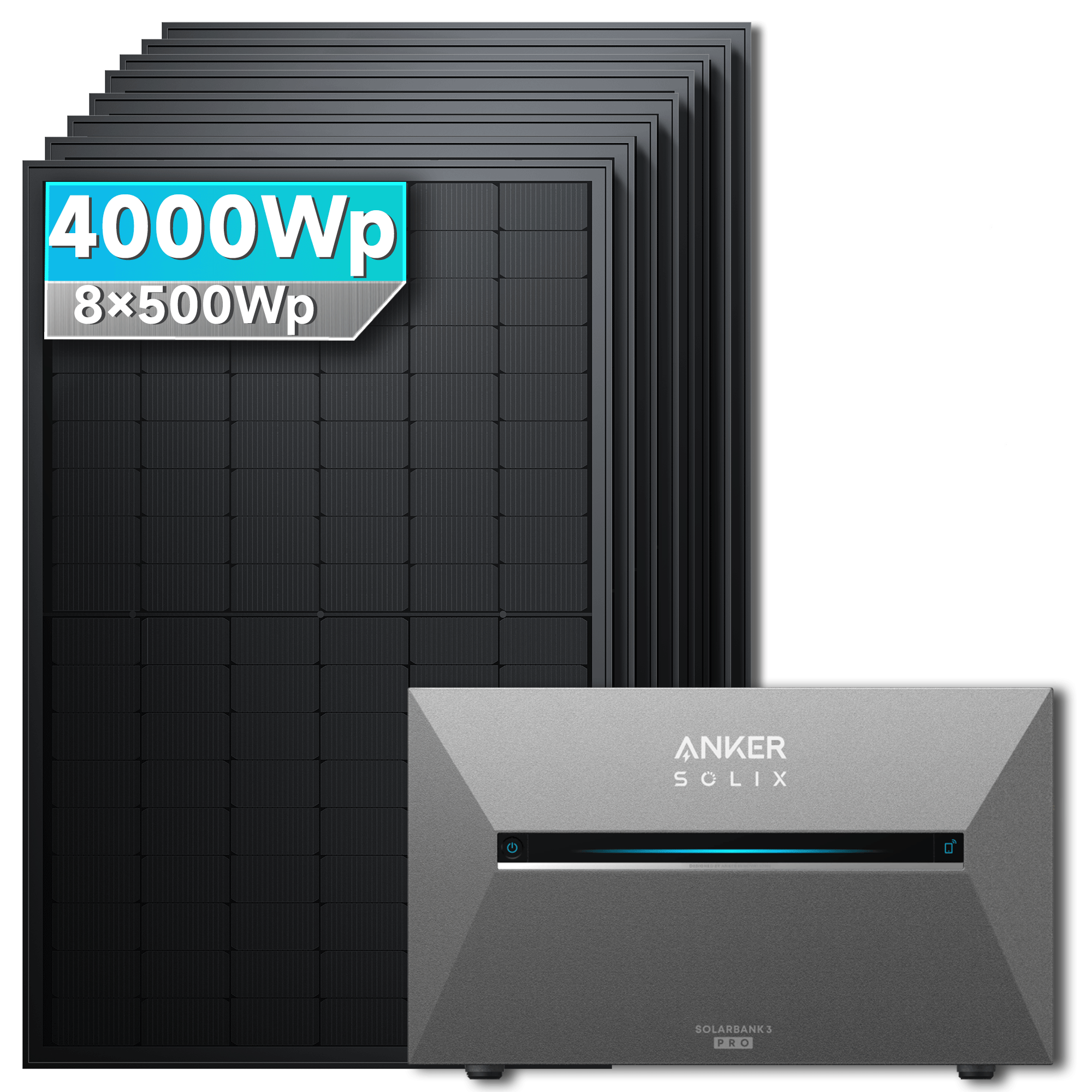 Anker SOLIX Solarbank 3 E2700 Pro Balkonkraftwerk Speicher mit 500Wp Solarmodul Basic-Set