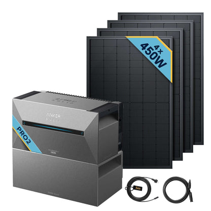 Anker SOLIX Solarbank 2 E1600 Pro Balkonkraftwerk speicher mit 450Wp Solarmodul Basic-Set