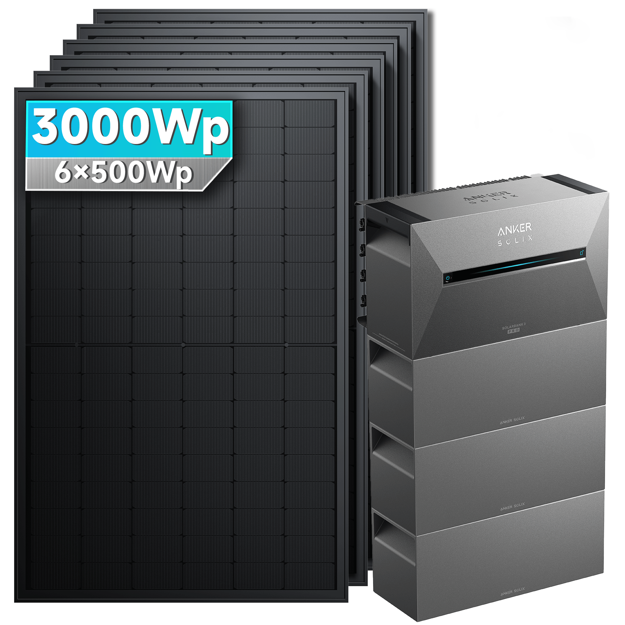 Anker SOLIX Solarbank 3 E2700 Pro Balkonkraftwerk Speicher mit 500Wp Solarmodul Basic-Set