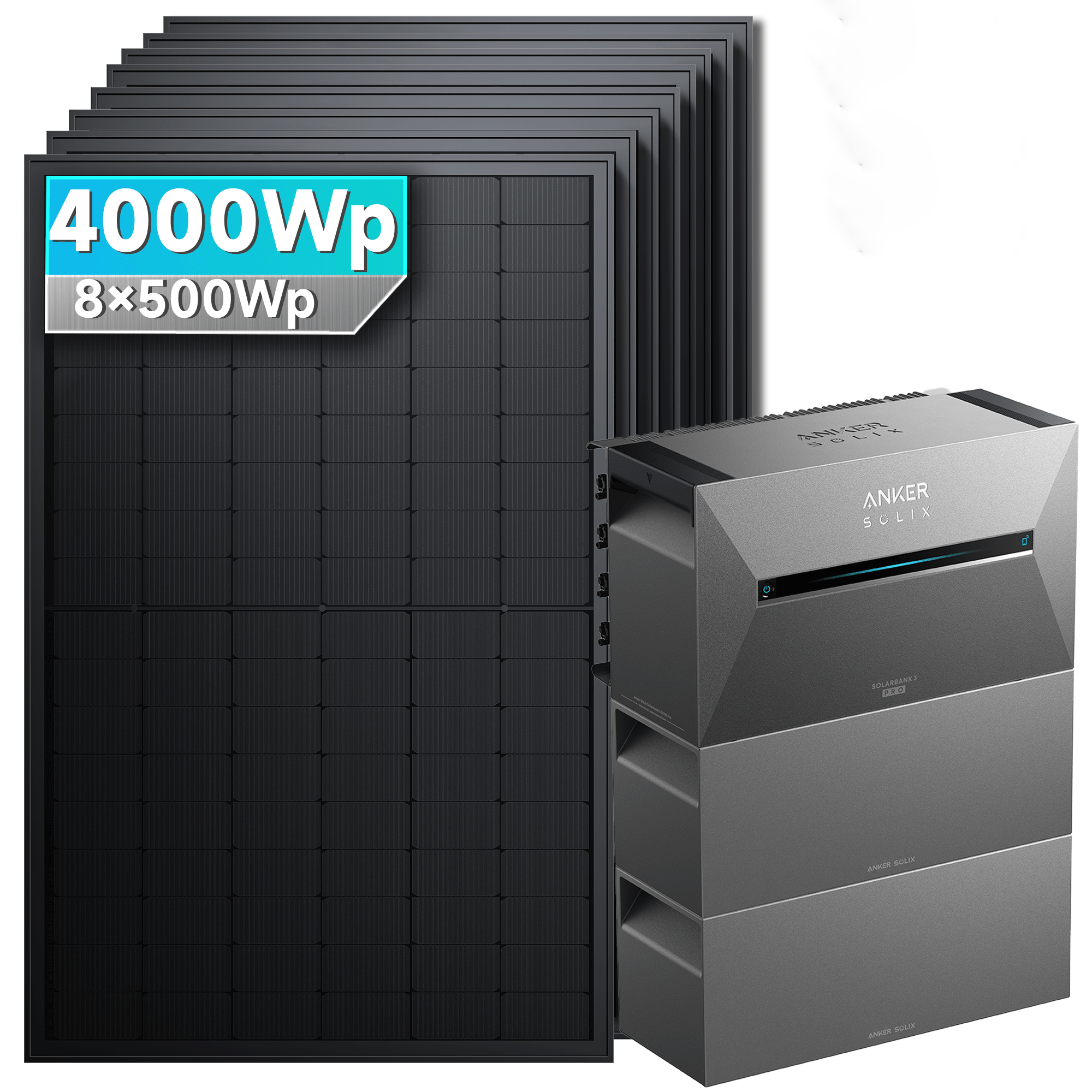 Anker SOLIX Solarbank 3 E2700 Pro Balkonkraftwerk Speicher mit 500Wp Solarmodul Basic-Set