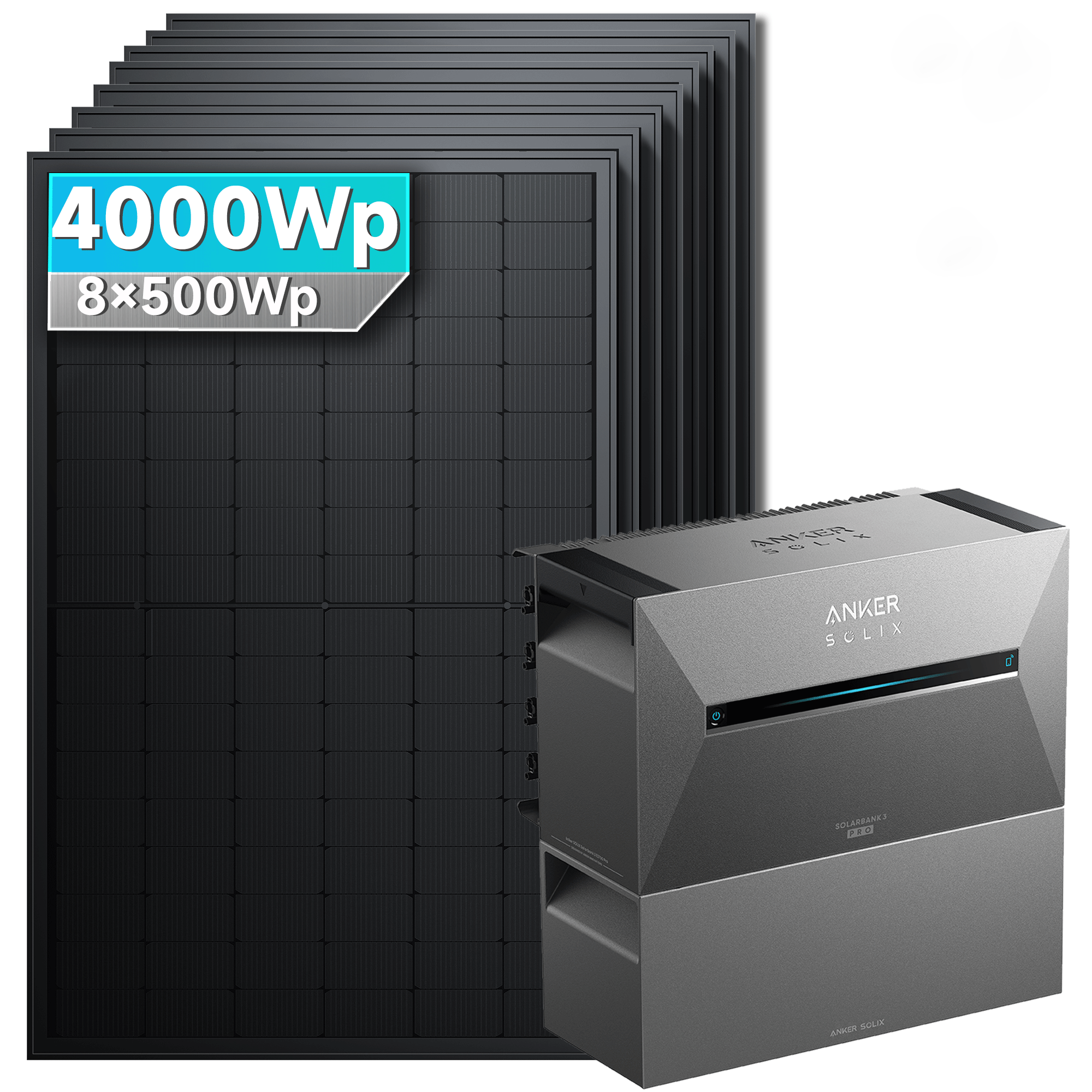 Anker SOLIX Solarbank 3 E2700 Pro Balkonkraftwerk Speicher mit 500Wp Solarmodul Basic-Set