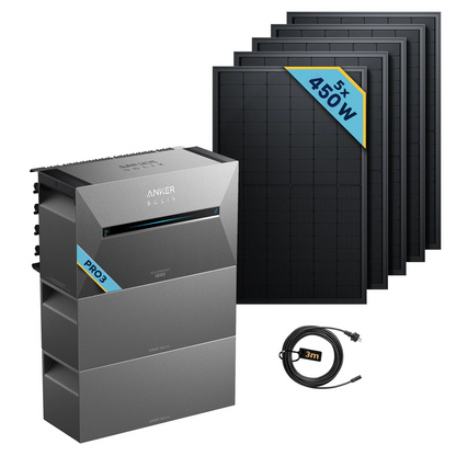 Anker SOLIX Solarbank 3 E2700 Pro Balkonkraftwerk speicher mit 450Wp Solarmodul Basic-Set
