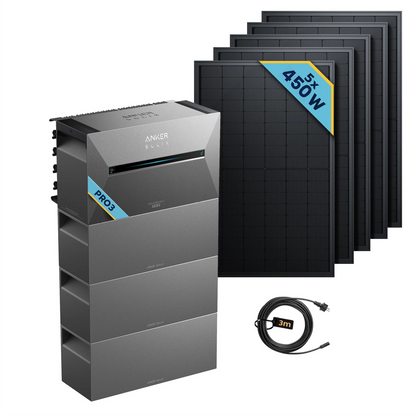 Anker SOLIX Solarbank 3 E2700 Pro Balkonkraftwerk speicher mit 450Wp Solarmodul Basic-Set