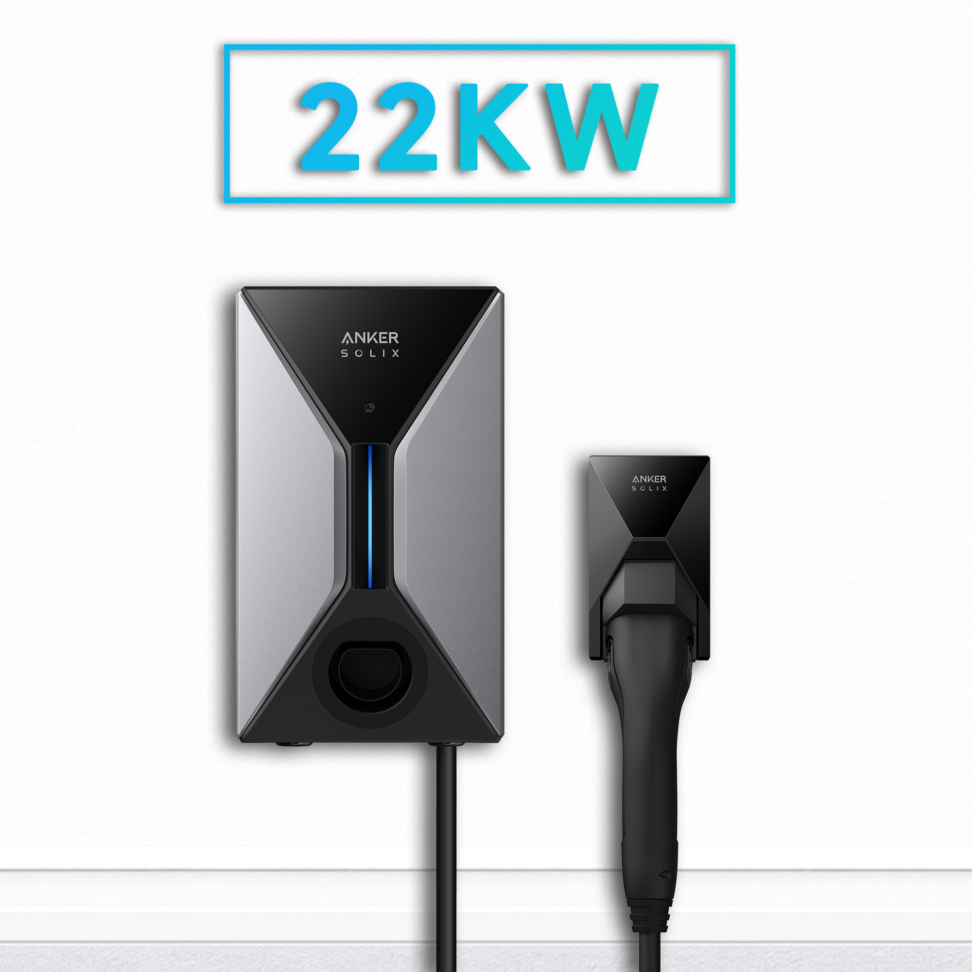 Anker SOLIX V1 Smartes Ladegerät für E-Autos - 7.4kW/11kW/22kW, Steckdosenversion und Kabelversion