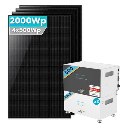SunEnergyXT 500  Balkonkraftwerk mit Speicher 2000W mit B500x3 Erweiterungsakku Set