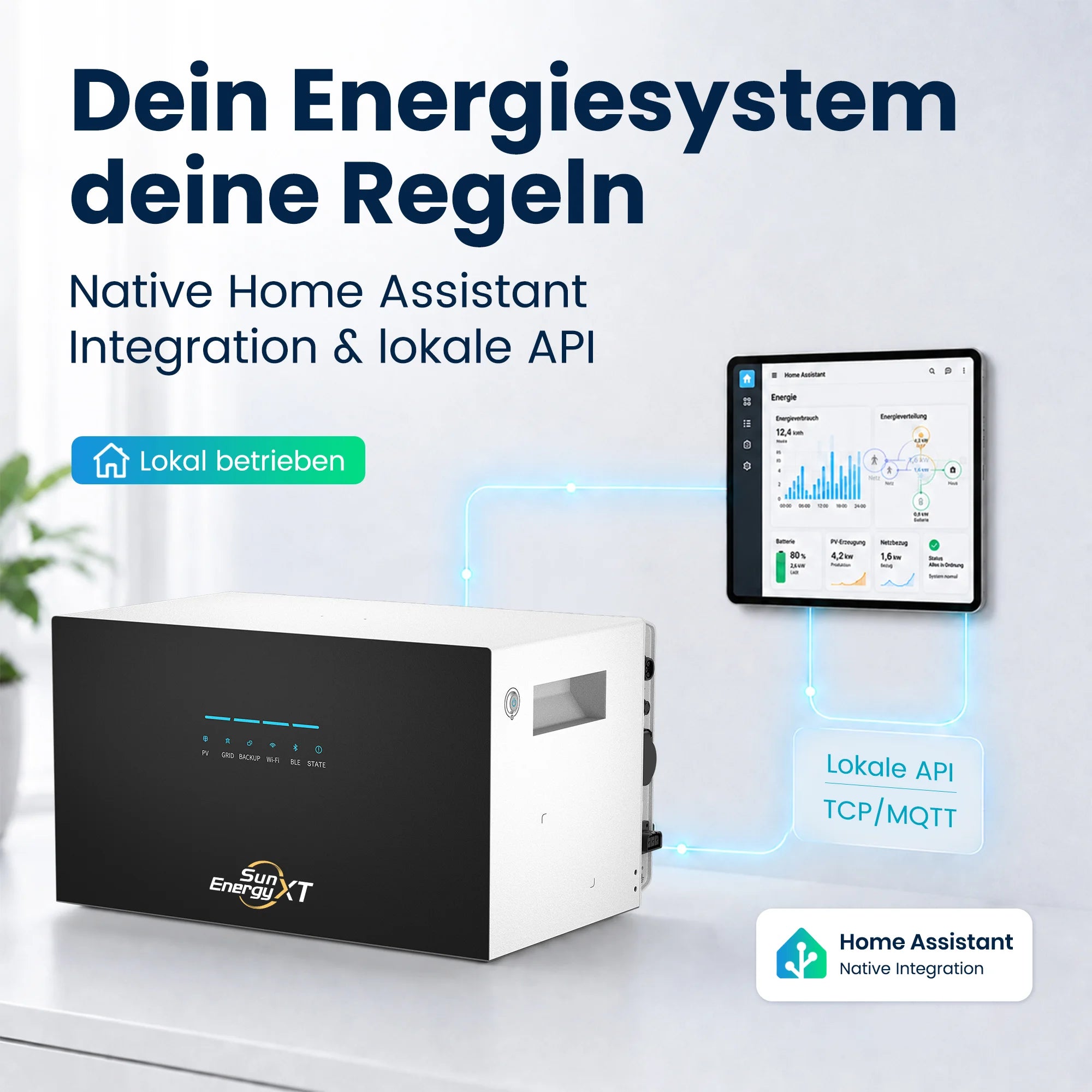 Balkonkraftwerk 2000 Watt mit Speicher SunEnergyXT 500 Pro Set