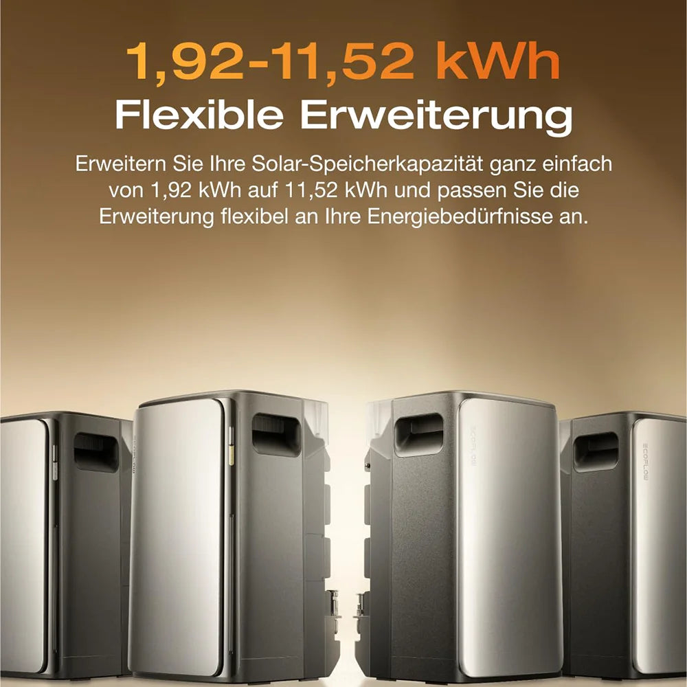 EcoFlow Stream Ultra Balkonkraftwerk Speicher mit 500Wp Solarmodul Set