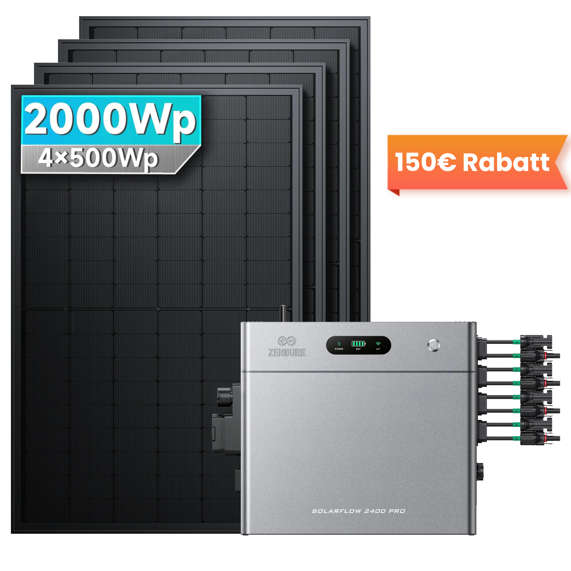 Zendure SolarFlow 2400 Pro Stromspeicher 2.4kWh Komplettsystem