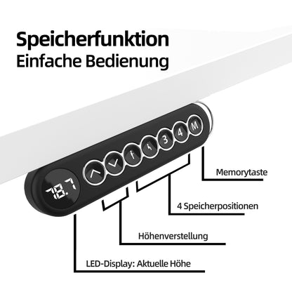 Ergofino DT20L höhenverstellbarer Schreibtisch DT20L mit Tischplatte