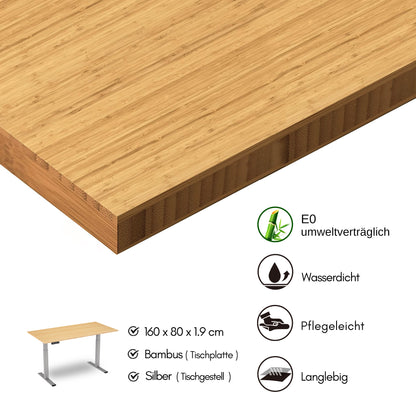 Ergofino DT20L höhenverstellbarer Schreibtisch DT20L mit Tischplatte